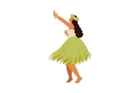 Hawaiian Girl Dancing Hula Svg Cut File By Creative Fabrica Crafts