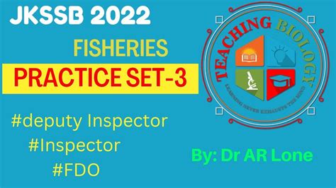 Practice Set Jkssb Fisheries Exam Inespector Deputy Inspector Fdo