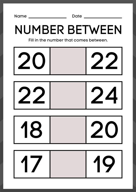number  activity worksheet  kids numbers counting