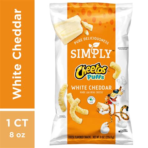 Brookshires Cheetos Simply Puffs White Cheddar Cheese Flavored Snacks