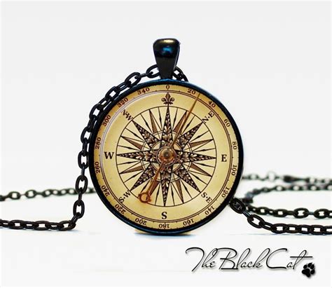 Vintage Compass Pendant Vintage Compass Necklace Not An