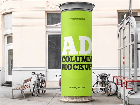 Free Advertising Column Mockup Psd In K By Country K On Dribbble