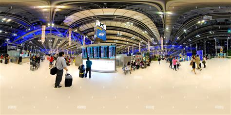 360° View Of Departure Hall Suvarnabhumi International Airport