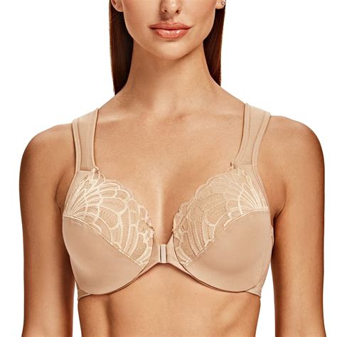 Meleneca Underwire Front Closure Bras For Women Almond 48g