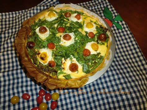 Tarta De Espinacas Tomates Cherry Y Queso De Cabra