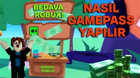 Bedava Robux Kazanma Gamepass Yapma Youtube