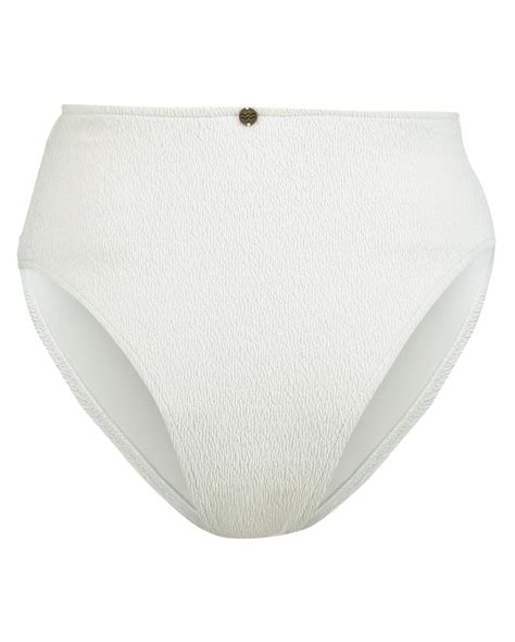 Riachuelo Biqu Ni Calcinha Hot Pant Textura Correntes Branco