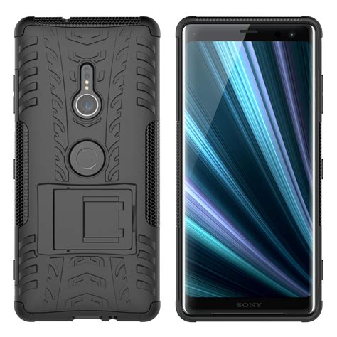 Dual Layer Rugged Shockproof Case For Sony Xperia Xz Black