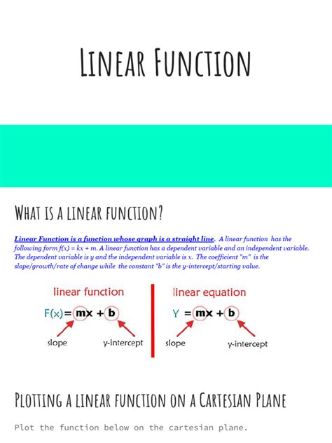 Linear Function | PDF