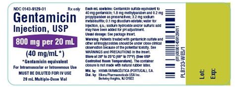 Gentamicin Sulfate Package Insert