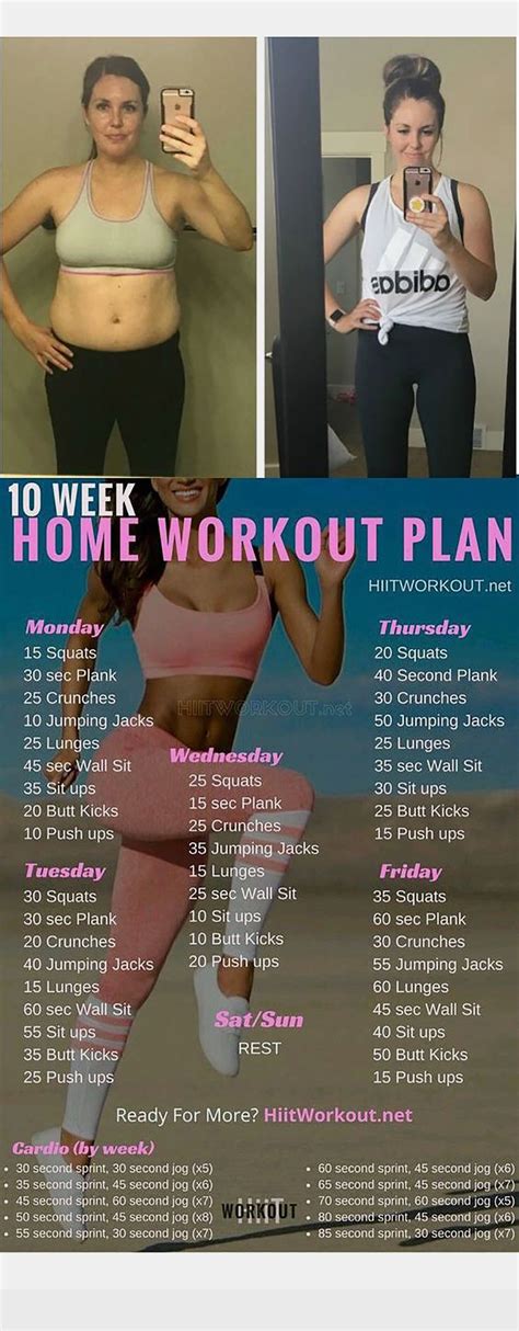 The 10 Week No Gym Home Workout Plans In 2020 At Home Workout Plan At Home Workouts Workout Plan