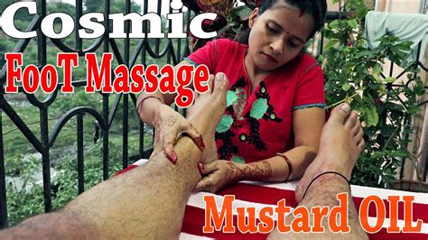 Mustard Oil Foot Massage By Cosmic Girl Asmr No Talking Youtube