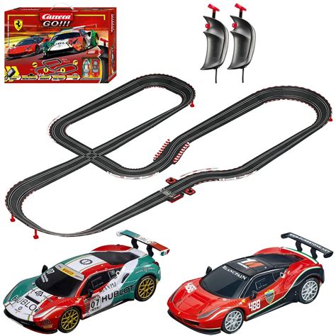 Carrera GO!!! Electric Powered Slot Car Racing Kids Toy Race Track Set 1:43 Scale, Ferrari Pro ...