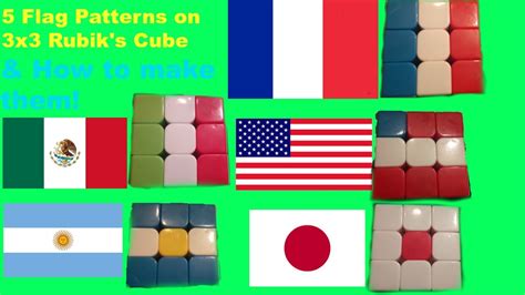 5 Flag Patterns And How To Do Them 3x3 Rubiks Cube Youtube
