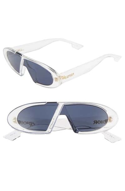 Dior Obliques 45mm Square Sunglasses In Crystal Blue Blue Ms Gold Modesens