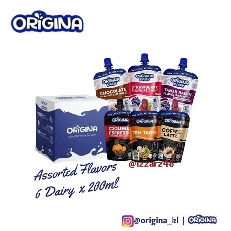 ORIGINA DAIRY ASSORTED FLAVORS MINIBOX 6 Pouches X 200ml Lazada