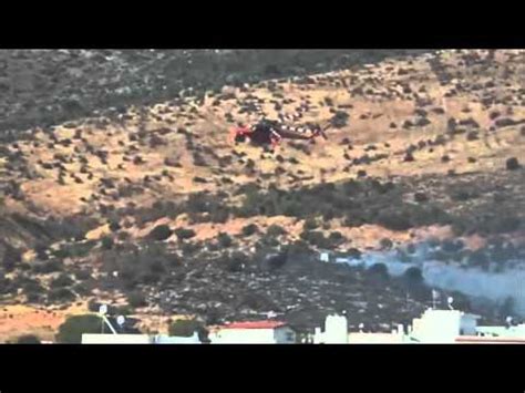 Multiple Skycrane firefighting helicopters putting out fires - YouTube