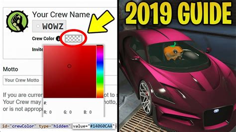 Gta Online Updated 2019 Custom Modded Crew Colors Guide Tutorial | Hot Sex Picture