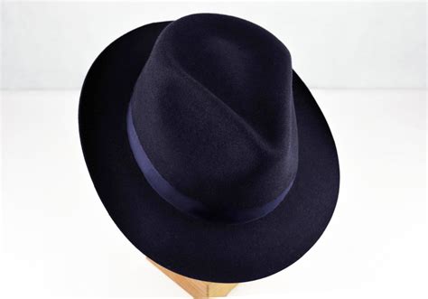 Fedora the DIPLOMAT Navy Blue Fedora Hat for Men Mens - Etsy