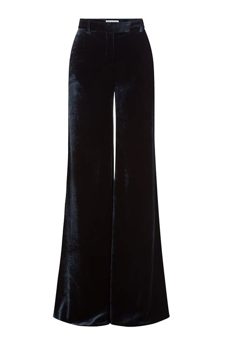 Lyst Emilio Pucci Wide Leg Velvet Pants In Black