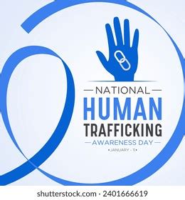 National Human Trafficking Awareness Day Observed Stock Vector Royalty