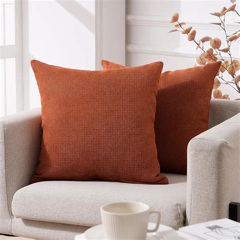 Amazon Top Finel Orange 18 X 18 Decorative Throw Pillow Covers Set