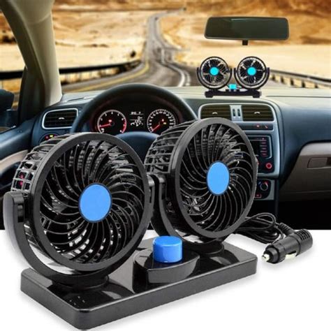 Ventilador Duplo Automotivo 12v Ajustável Forte 2 Velocidades Veicular