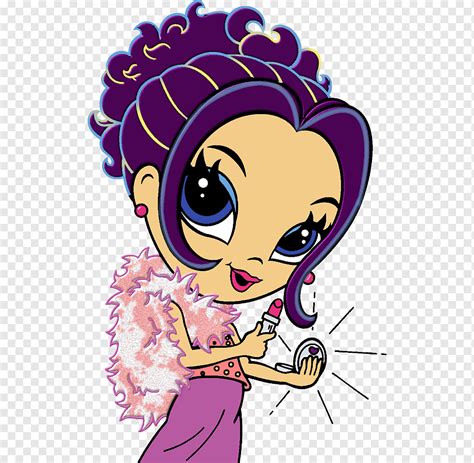 Animation Drawing Glamour Purple Face Violet Png Pngwing