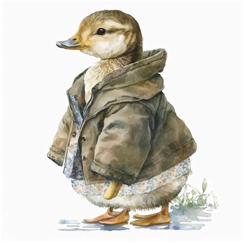 Premium Ai Image There Is A Duck Wearing A Coat And Shoes Standing In