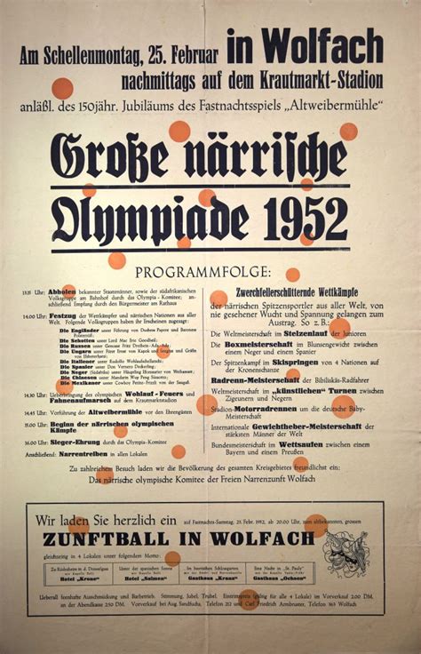 1952 Große närrische Olympiade 1952