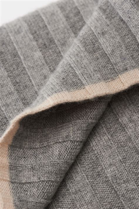 BRUNELLO CUCINELLI Cashmere Schal Grau BRAUN Hamburg