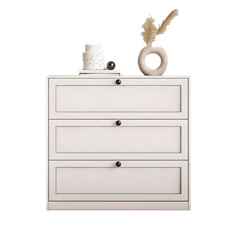 Contemporary Wooden Lingerie Chest With Drawers And Circle Handle For