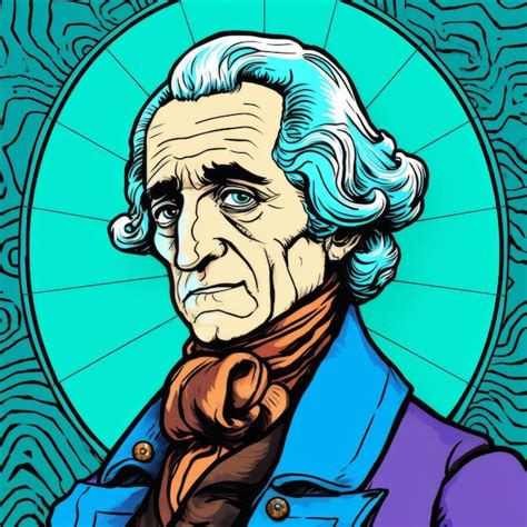 Premium Ai Image Psychedelic Illustration Of George Washington In