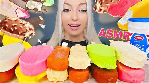 Asmr Eating Chocolate Ice Cream Magnum Marshmallow Rainbow Food 초코