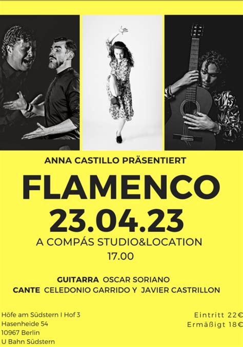 Tablao Flamenco Mit Anna Castillo A Comp S Studio Location