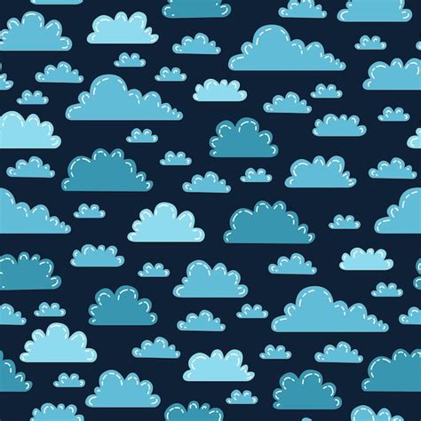 Premium Vector Moons Clouds Rainbows And Stars Cute Seamless Pattern