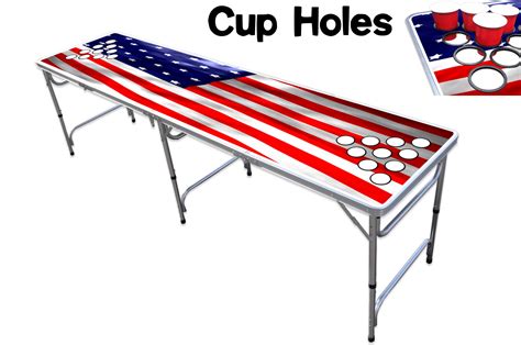 Party Pong America Edition Portable Dry Erase Surface 8 Foot