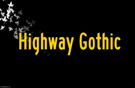 Highway Gothic Font - Dafont Free