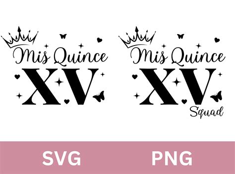 Mis Quince Svg Mis Xv Quincea Era Svg Mis Quince Squad Svg Etsy Denmark