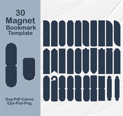 Magnetic Bookmark Template Bookmark Template Svg Canva Dxf Ms Word