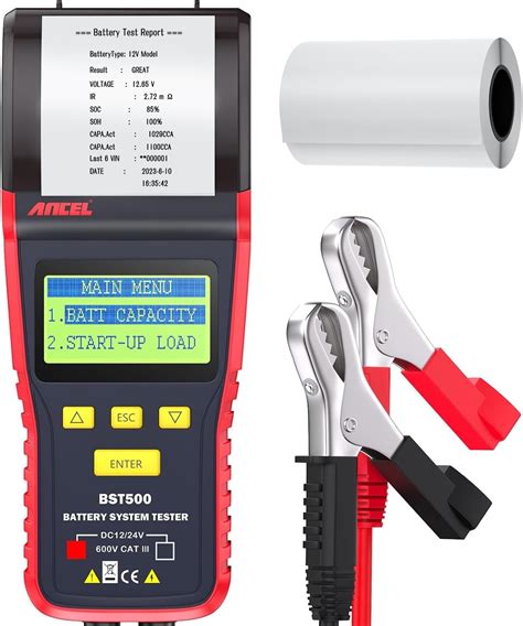 Bosch Bat155 Heavy Duty Battery Tester With Integrated Printer Use With 6v And 12v