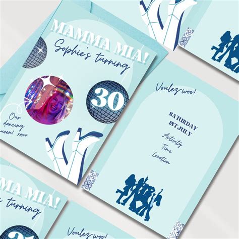 Mamma Mia Birthday Party Invitation Mamma Mia Theme Th St Th