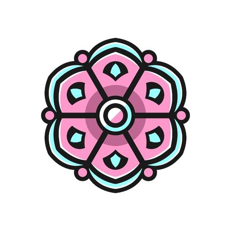 Plantilla De Logotipo De Mandala Multicolor Vectorial Vector Premium