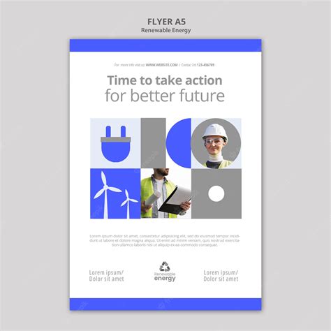 Premium Psd Flat Design Renewable Energy Poster Template