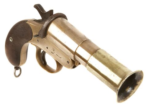 Deactivated Wwi Webley And Scott Brass Flare Pistol Allied Deactivated