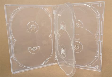 Amaray DVD Hülle Multibox Transparent 8 Leerhüllen für 6 DVD Blu Ray