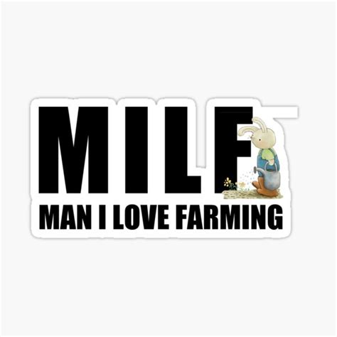 Milf Man I Love Farming Sticker For Sale By Azharo Redbubble