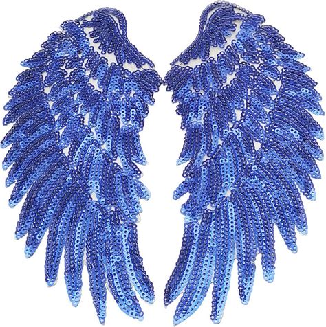 Amazon Dandan DIY 1 Pair Colorfull Macaw Sequins Angel Wings Sew