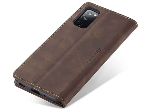 CaseMe BookCase Bruin Samsung Galaxy S20 FE Hoesje