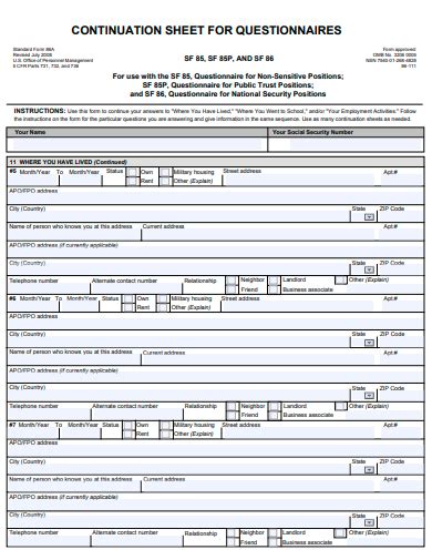 Free Continuation Sheet Samples In Pdf Ms Word